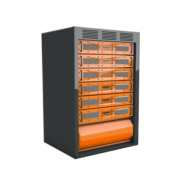 Server rack illustration representing unlimited rendering hardware options