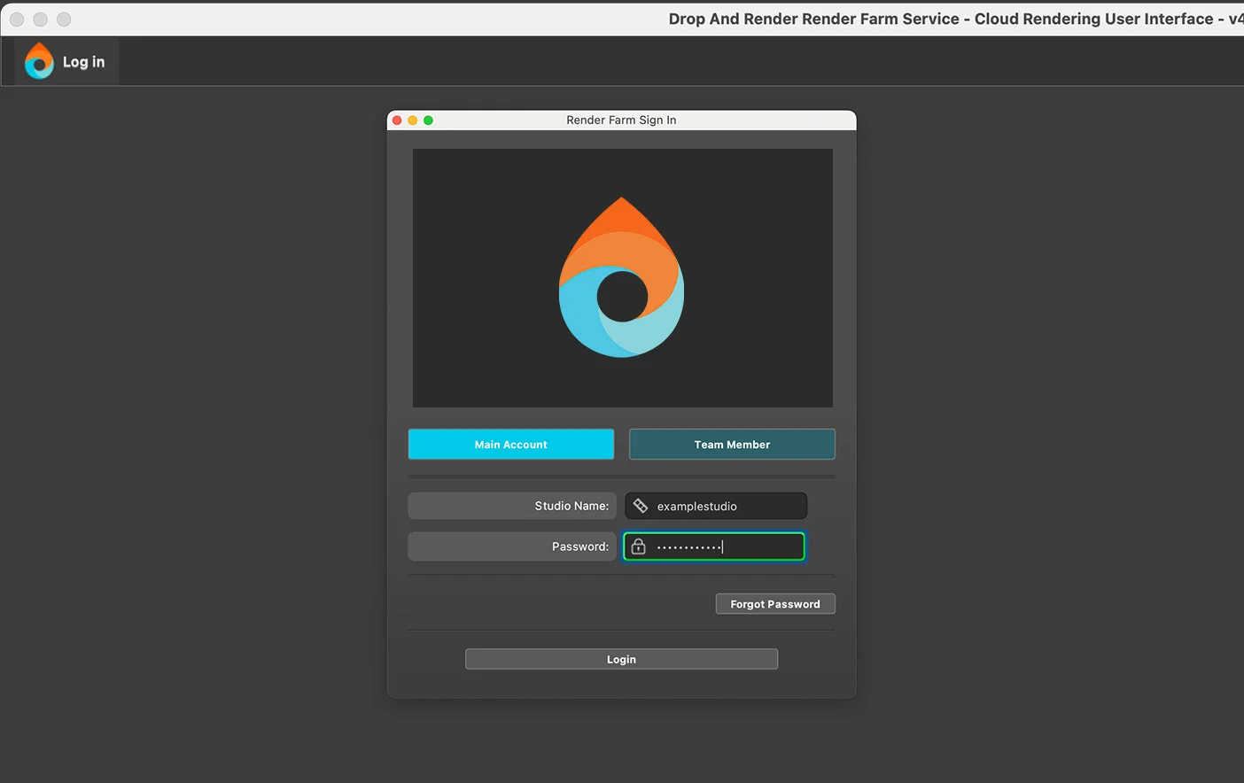 Step 3: Log in to the Cloud Manager - Interface screenshot